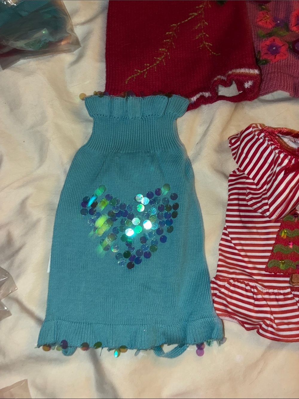 Six Lulu pink size small sweater/holiday dresses - Picture 4 of 7